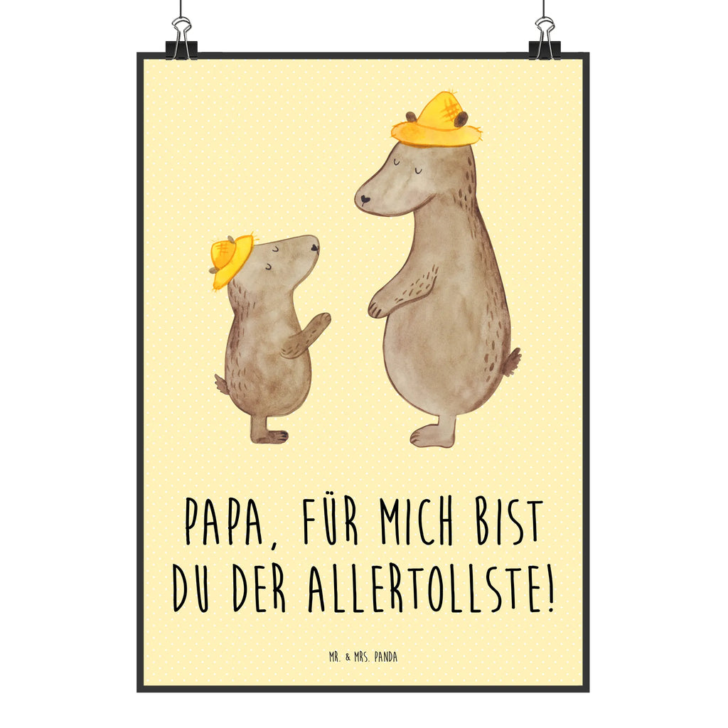 Poster Bären mit Hut Poster, Wandposter, Bild, Wanddeko, Küchenposter, Kinderposter, Wanddeko Bild, Raumdekoration, Wanddekoration, Handgemaltes Poster, Mr. & Mrs. Panda Poster, Designposter, Kunstdruck, Posterdruck, Familie, Vatertag, Muttertag, Bruder, Schwester, Mama, Papa, Oma, Opa, Bär, Bären, Vater, Papi, Paps, Dad, Daddy, Lieblingsmensch, Sohn, Söhne, Kind, Kinder, Vater-Sohn, Family, Vorbild