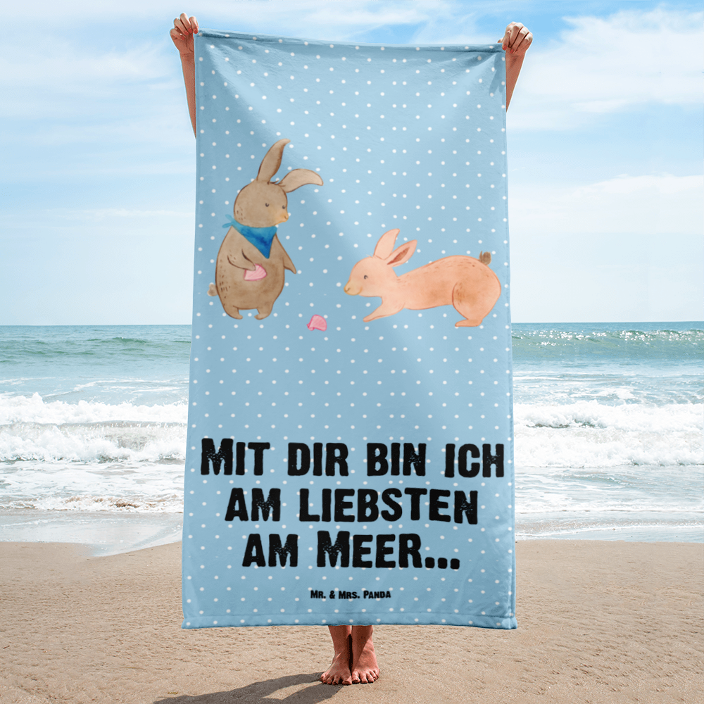 XL Badehandtuch Hasen Muschel Handtuch, Badetuch, Duschtuch, Strandtuch, Saunatuch, Familie, Vatertag, Muttertag, Bruder, Schwester, Mama, Papa, Oma, Opa, Hasen, beste Freundin, Freundin, Freundinnen, best friends, BFF, Muscheln sammeln, Muscheln, Meer