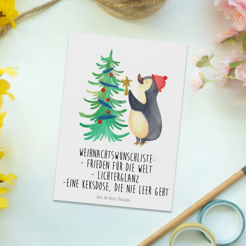 Postkarte Pinguin Weihnachtsbaum Postkarte, Karte, Geschenkkarte, Grußkarte, Einladung, Ansichtskarte, Geburtstagskarte, Einladungskarte, Dankeskarte, Ansichtskarten, Einladung Geburtstag, Einladungskarten Geburtstag, Winter, Weihnachten, Weihnachtsdeko, Nikolaus, Advent, Heiligabend, Wintermotiv, Pinguin