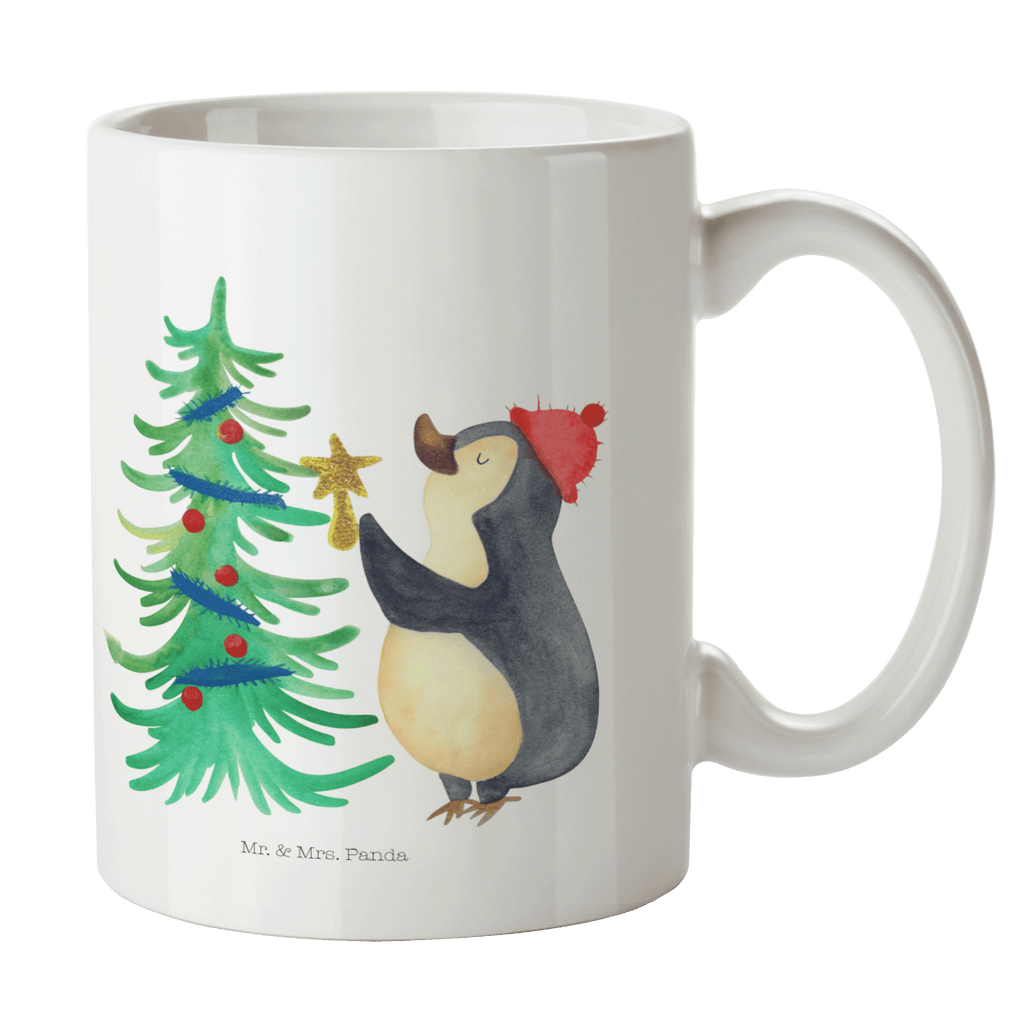 Tasse Pinguin Weihnachtsbaum Tasse, Kaffeetasse, Teetasse, Becher, Kaffeebecher, Teebecher, Keramiktasse, Porzellantasse, Büro Tasse, Geschenk Tasse, Tasse Sprüche, Tasse Motive, Kaffeetassen, Tasse bedrucken, Designer Tasse, Cappuccino Tassen, Schöne Teetassen, Winter, Weihnachten, Weihnachtsdeko, Nikolaus, Advent, Heiligabend, Wintermotiv, Pinguin