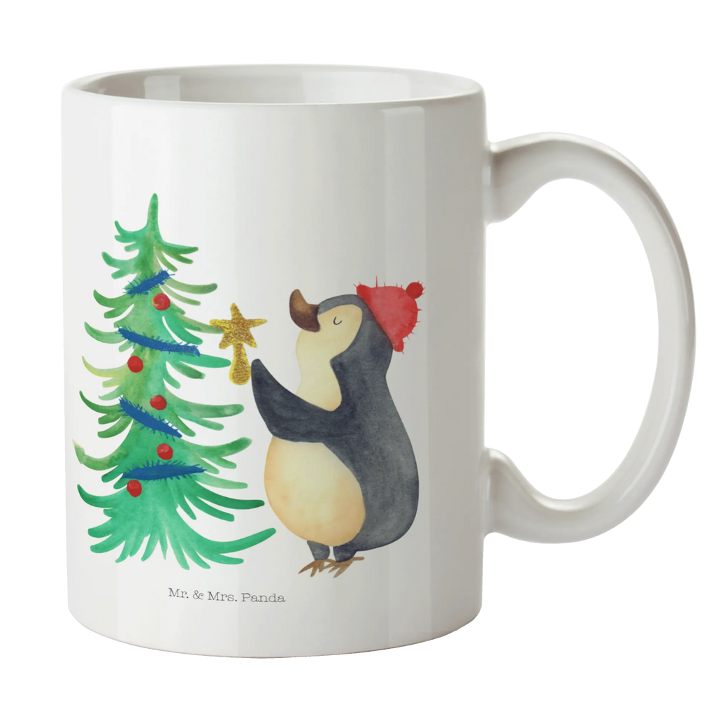 Tasse Pinguin Weihnachtsbaum Tasse, Kaffeetasse, Teetasse, Becher, Kaffeebecher, Teebecher, Keramiktasse, Porzellantasse, Büro Tasse, Geschenk Tasse, Tasse Sprüche, Tasse Motive, Kaffeetassen, Tasse bedrucken, Designer Tasse, Cappuccino Tassen, Schöne Teetassen, Winter, Weihnachten, Weihnachtsdeko, Nikolaus, Advent, Heiligabend, Wintermotiv, Pinguin