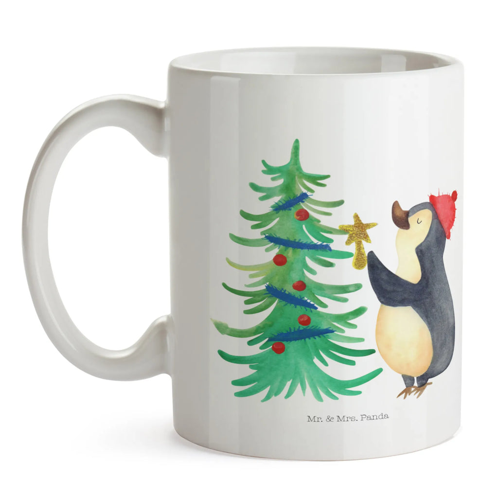 Tasse Pinguin Weihnachtsbaum Tasse, Kaffeetasse, Teetasse, Becher, Kaffeebecher, Teebecher, Keramiktasse, Porzellantasse, Büro Tasse, Geschenk Tasse, Tasse Sprüche, Tasse Motive, Kaffeetassen, Tasse bedrucken, Designer Tasse, Cappuccino Tassen, Schöne Teetassen, Winter, Weihnachten, Weihnachtsdeko, Nikolaus, Advent, Heiligabend, Wintermotiv, Pinguin