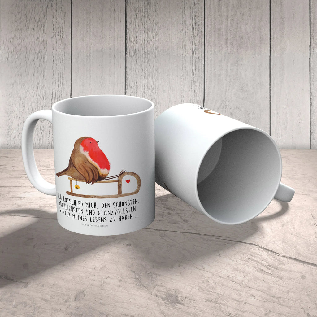 Kindertasse Rotkehlchen Schlitten Kindertasse, Kinder Tasse, Kunststoff Tasse, Kindergarten Tasse, Trinkbecher, Camping Becher, Kaffeetasse, Kunststoffbecher, Kindergartenbecher, Outdoorgeschirr, Kunststoffgeschirr, Reisebecher, Reisetasse, Kinderbecher, Bruchfeste Tasse, Bruchsichere Tasse, Plastik Tasse, Plastiktasse, Winter, Weihnachten, Weihnachtsdeko, Nikolaus, Advent, Heiligabend, Wintermotiv, Schlitten, Vogel