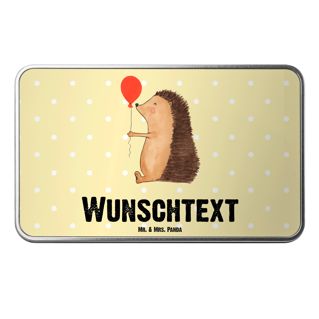 Personalisierte Metalldose Igel mit Luftballon Personalisierte Metalldose, Dose mit Namen, Namensdose, Kiste mit Namen, Namenskiste, Tiermotive, Gute Laune, lustige Sprüche, Tiere, Igel, Geburtstag, Herzlichen Glückwunsch, Glückwunsch, Geburtstagskind, Ballon, Happy Birthday