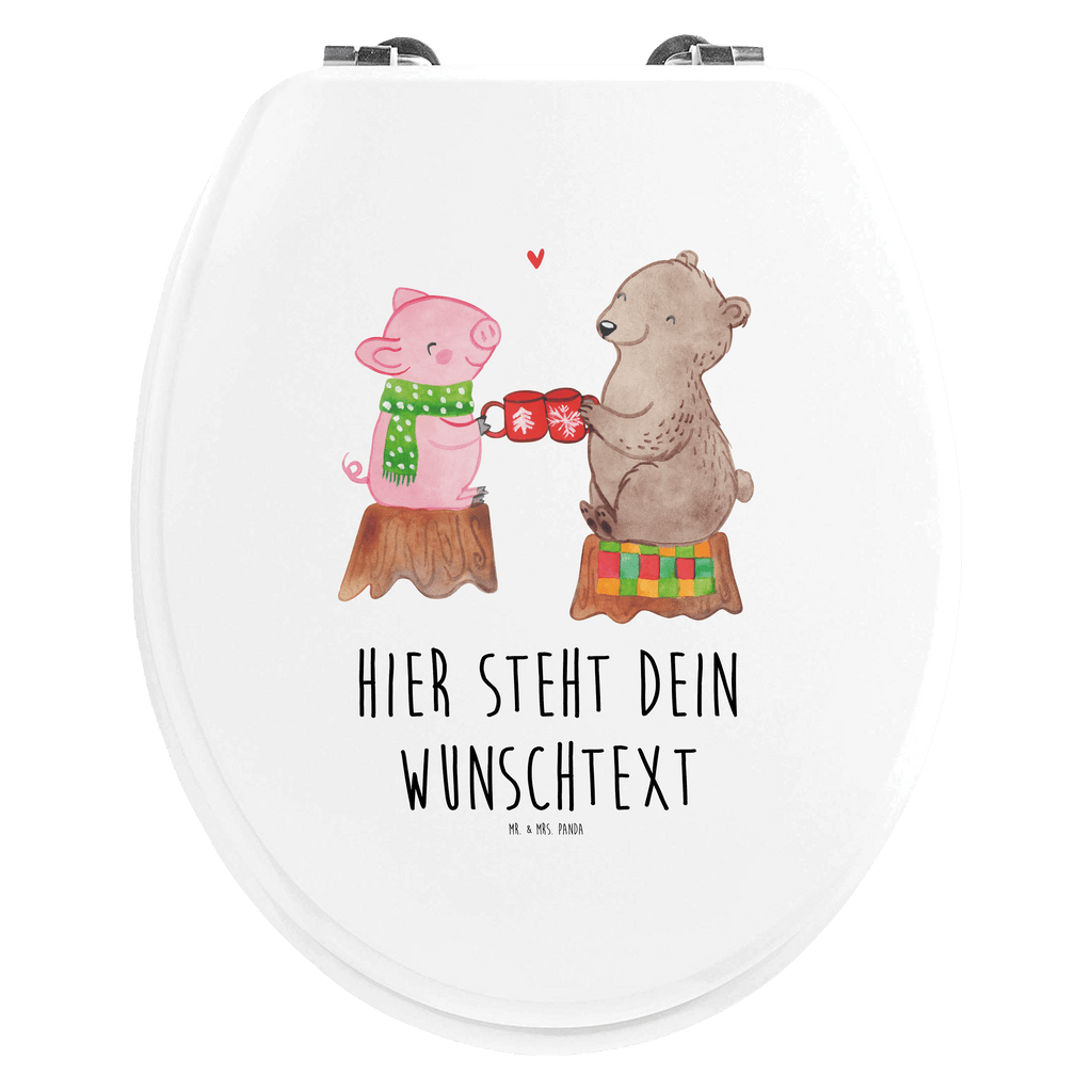 Personalisierter WC Sitz Motiv Glühschwein Sause Personalisierte Klobrille, Personalisierter Klodeckel, Personalisierter Toilettendeckel, Personalisierter WC-Sitz, Toilettendeckel mit Namen, WC Sitz mit Namen, Winter, Weihnachten, Weihnachtsdeko, Nikolaus, Advent, Heiligabend, Wintermotiv, Prost, Alles Gute, Weihnachtszeit, Schwein, Bär