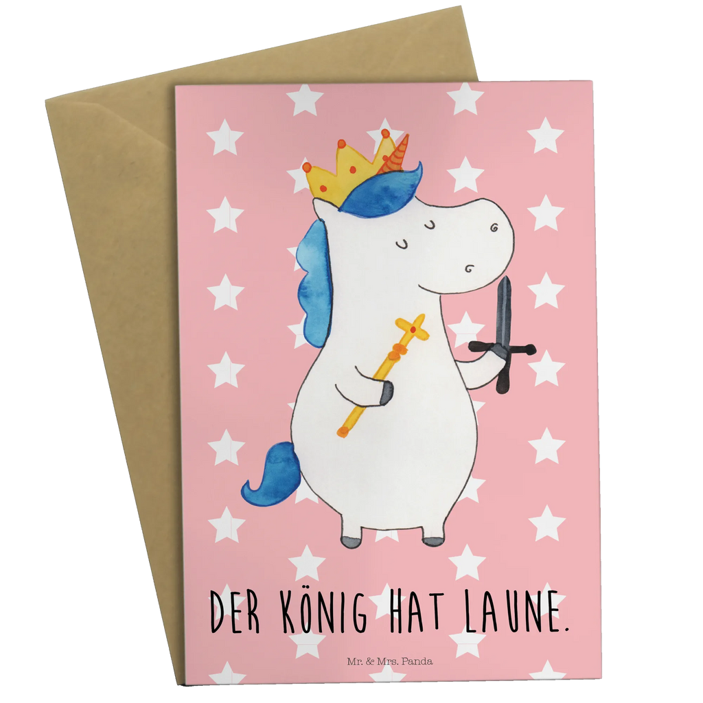 Grußkarte Einhorn König mit Schwert Grußkarte, Klappkarte, Einladungskarte, Glückwunschkarte, Hochzeitskarte, Geburtstagskarte, Karte, Ansichtskarten, Einhorn, Einhörner, Einhorn Deko, Pegasus, Unicorn, König, Ritter, Mittelalter