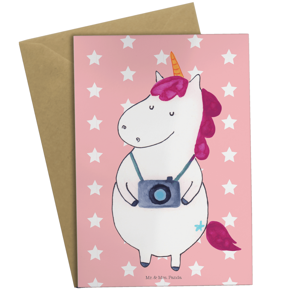 Grußkarte Einhorn Fotograf Grußkarte, Klappkarte, Einladungskarte, Glückwunschkarte, Hochzeitskarte, Geburtstagskarte, Karte, Ansichtskarten, Einhorn, Einhörner, Einhorn Deko, Pegasus, Unicorn, Fotograf, Fotografie, Kamera, Reisen, Weltreise, Weltenbummler, Urlaub, Tourist, Kurztrip, Reise, Städtereise