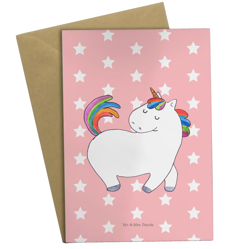 Grußkarte Einhorn Stolzieren Grußkarte, Klappkarte, Einladungskarte, Glückwunschkarte, Hochzeitskarte, Geburtstagskarte, Karte, Ansichtskarten, Einhorn, Einhörner, Einhorn Deko, Unicorn, stolz, anders, bunt, Pferd, Reiter, Reiten, Freundin, Geschenk