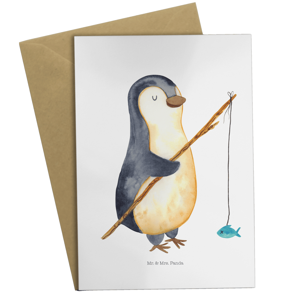 Grußkarte Pinguin Angler Grußkarte, Klappkarte, Einladungskarte, Glückwunschkarte, Hochzeitskarte, Geburtstagskarte, Karte, Ansichtskarten, Pinguin, Pinguine, Angeln, Angler, Tagträume, Hobby, Plan, Planer, Tagesplan, Neustart, Motivation, Geschenk, Freundinnen, Geschenkidee, Urlaub, Wochenende