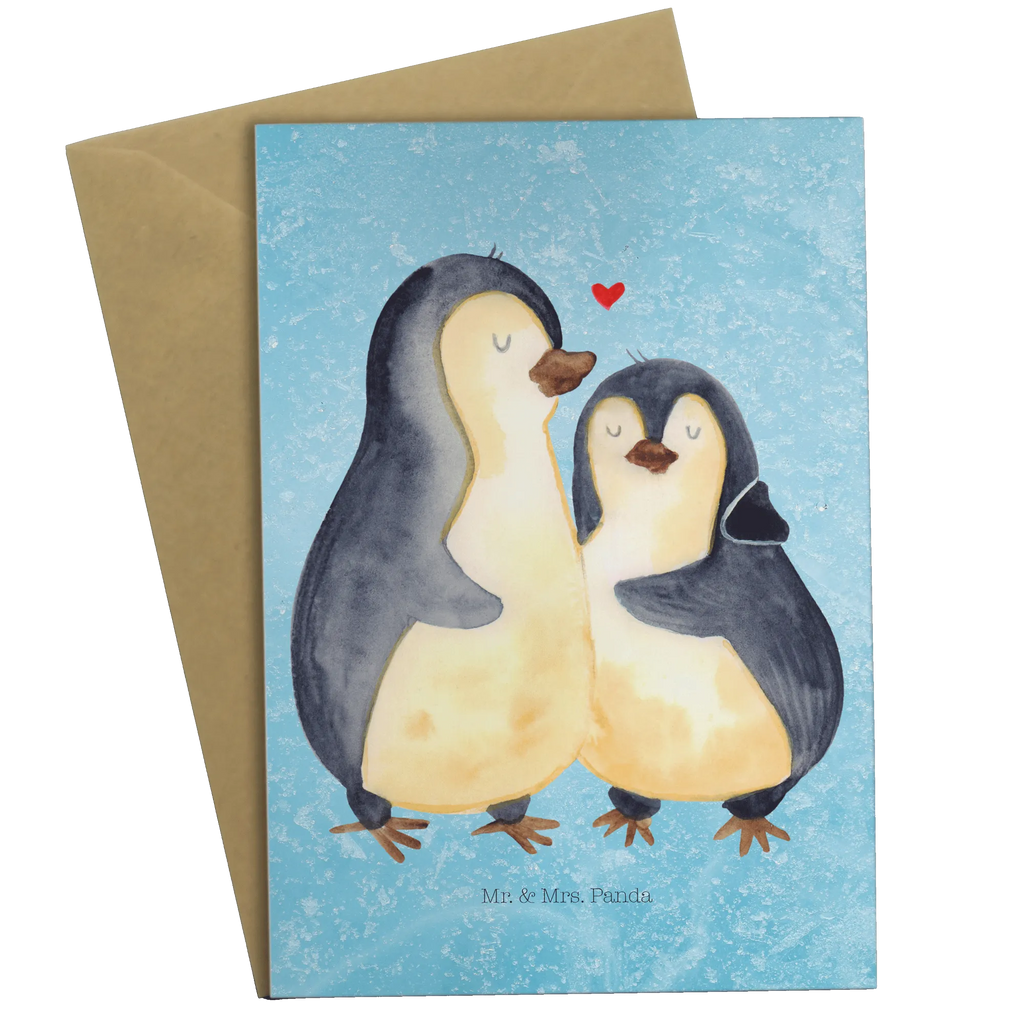 Grußkarte Pinguin umarmen Grußkarte, Klappkarte, Einladungskarte, Glückwunschkarte, Hochzeitskarte, Geburtstagskarte, Karte, Ansichtskarten, Pinguin, Liebe, Liebespaar, Liebesbeweis, Liebesgeschenk, Verlobung, Jahrestag, Hochzeitstag, Hochzeit, Hochzeitsgeschenk