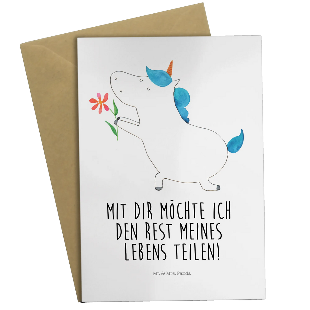 Grußkarte Einhorn Blume Grußkarte, Klappkarte, Einladungskarte, Glückwunschkarte, Hochzeitskarte, Geburtstagskarte, Karte, Ansichtskarten, Einhorn, Einhörner, Einhorn Deko, Pegasus, Unicorn, Liebe, Liebesbeweis, Antrag, Heiratsantrag, Verlobung, Ehepaar, Pärchen, Partner, Freund, Freundin, Ehe, heiraten