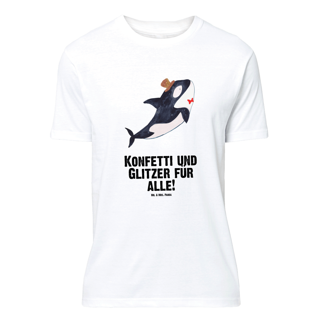 T-Shirt Standard Orca Zylinder T-Shirt, Shirt, Tshirt, Lustiges T-Shirt, T-Shirt mit Spruch, Party, Junggesellenabschied, Jubiläum, Geburstag, Herrn, Damen, Männer, Frauen, Schlafshirt, Nachthemd, Sprüche, Meerestiere, Meer, Urlaub, Narwal, Glitter, Konfetti, Glitzer, Geburtstag, Feier, Fete, Fest, Glückwunsch, Orca