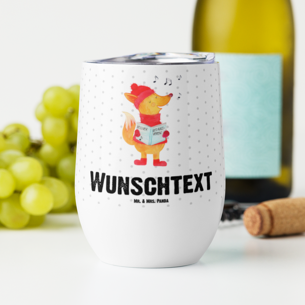 Personalisierter Weinbecher Fuchs Sänger Personalisierter Weinbecher, Personalisierter Glühwein Becher, Heißgetränke, Personalisierter Trinkbecher, Personalisierter Weinkelch, Personalisiertes Weingläser, hochwertiger Weinbecher, Weinbecher Reisen, Weinbecher unterwegs, Personalisertes Sommerglas, mit Namen, Wunschtext, Personalisierung, selbst bedrucken, Personalisiertes Weinglas, Winter, Weihnachten, Weihnachtsdeko, Nikolaus, Advent, Heiligabend, Wintermotiv, Fuchs, Füchse, Sänger, Geschenk Sänger, Singen, Weihnachtslieder