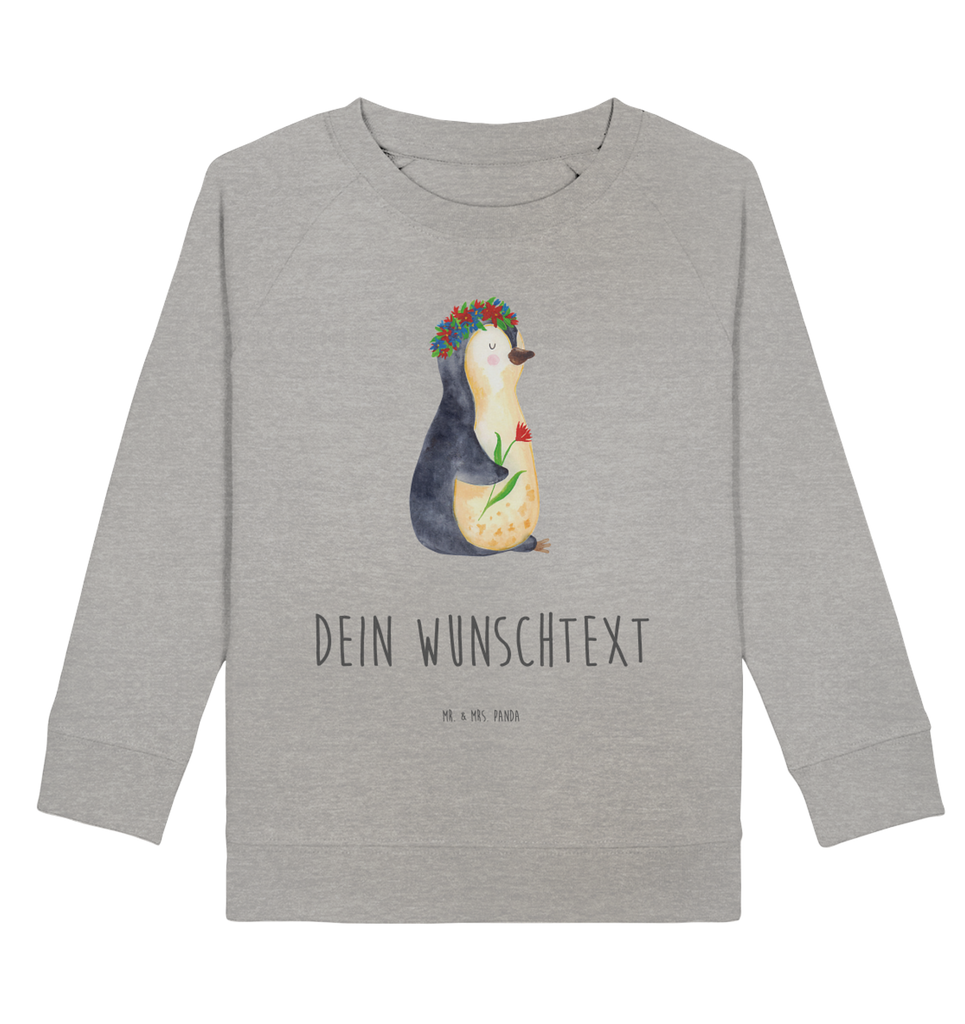 Personalisierter Kinder Pullover Pinguin Blumenkranz Personalisierter Kinder Pullover, Personalisiertes Kinder Sweatshirt, Jungen, Mädchen, Pinguin, Pinguine, Blumenkranz, Universum, Leben, Wünsche, Ziele, Lebensziele, Motivation, Lebenslust, Liebeskummer, Geschenkidee