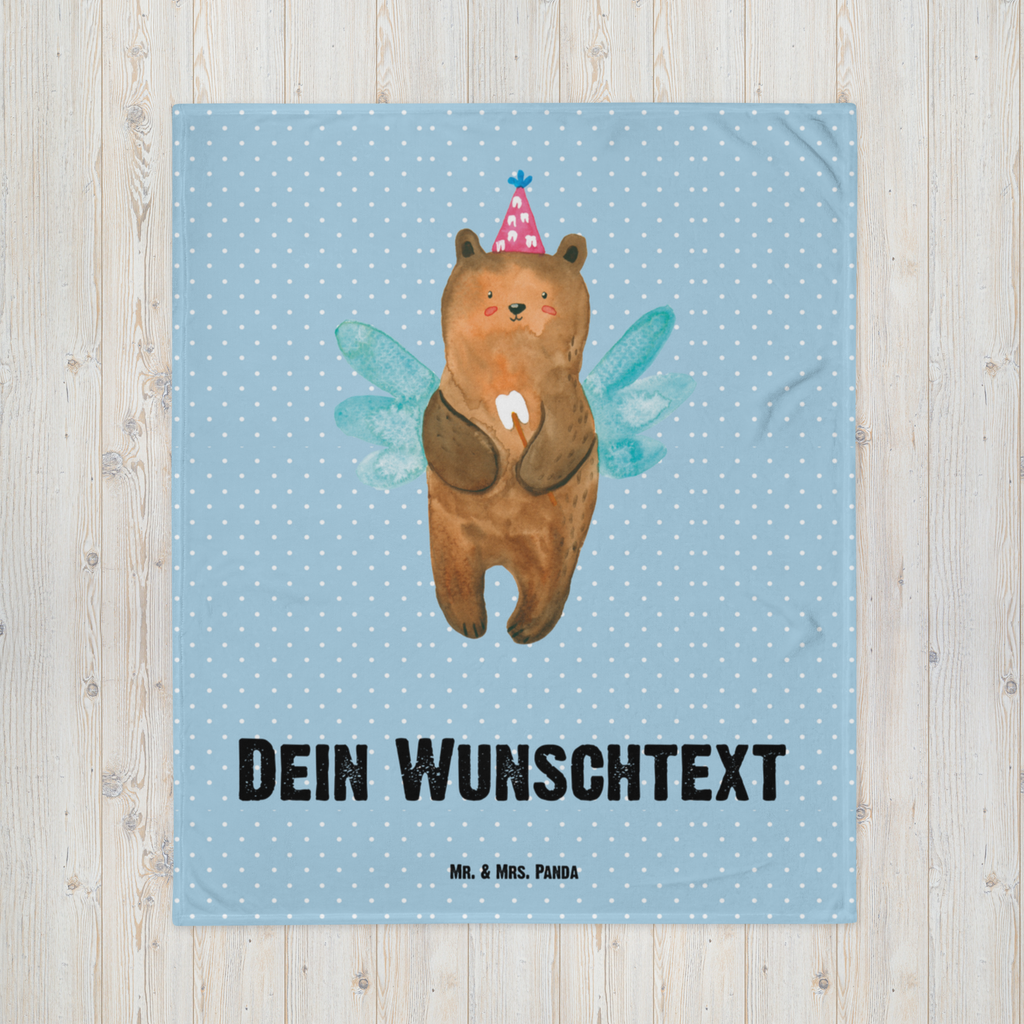 Babydecke mit Namen Zahnfee Bär Babdyecke personalisiert, Babydecke mit Namen, Babydecke bedrucken, Babygeschenk personalisiet, Babygeschenk mit Namen, Krabbeldecke mit Namen, Krabbeldecke personalisiert, Bär, Teddy, Teddybär, Zahnfee, Fee, Milchzahn, Erster Zahn