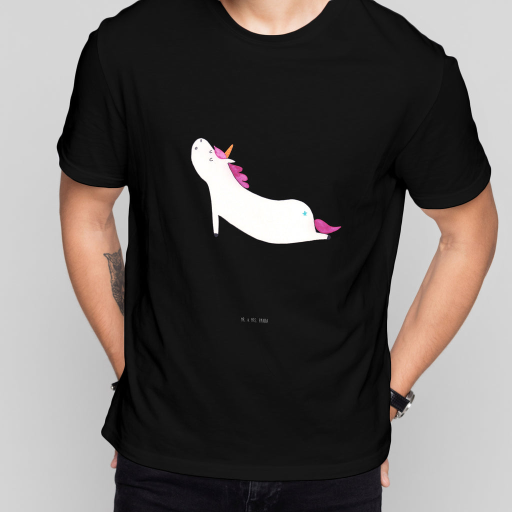 T-Shirt Standard Einhorn Yoga T-Shirt, Shirt, Tshirt, Lustiges T-Shirt, T-Shirt mit Spruch, Party, Junggesellenabschied, Jubiläum, Geburstag, Herrn, Damen, Männer, Frauen, Schlafshirt, Nachthemd, Sprüche, Einhorn, Einhörner, Einhorn Deko, Pegasus, Unicorn, Yoga, Namaste, Achtsamkeit, Entspannung, Joga, Yogamatte, Sport, lustig, witzig, süß