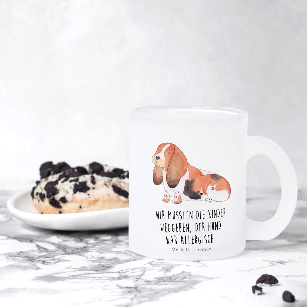 Teetasse Hund Basset Hound Teetasse, Teeglas, Teebecher, Tasse mit Henkel, Tasse, Glas Teetasse, Teetasse aus Glas, Hund, Hundemotiv, Haustier, Hunderasse, Tierliebhaber, Hundebesitzer, Sprüche, Basset Hound, Basset, Hundeliebe, kinderlos