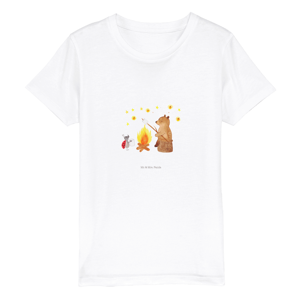 Organic Kinder T-Shirt Bär & Marienkäfer Lagerfeuer Kinder T-Shirt, Kinder T-Shirt Mädchen, Kinder T-Shirt Jungen, Bär, Teddy, Teddybär, Lagerfeuer