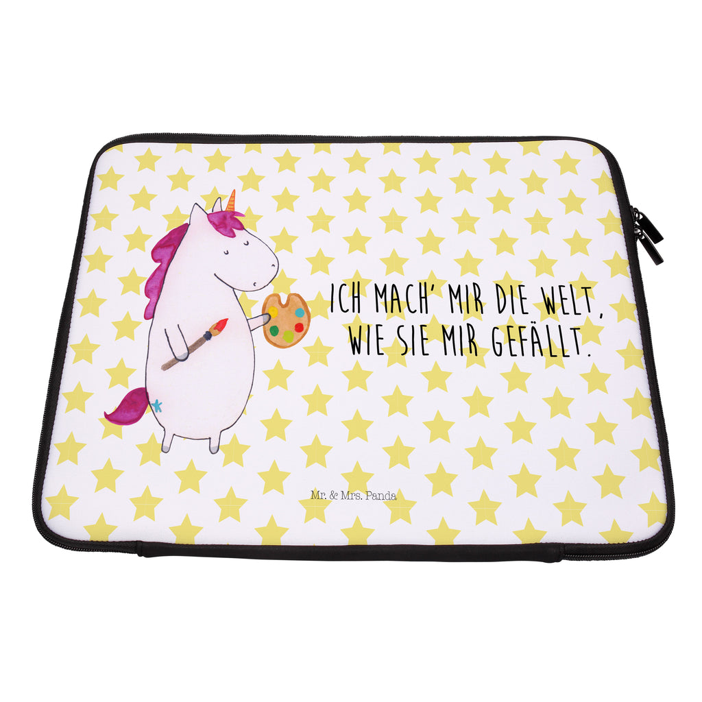 Notebook Tasche Einhorn Künstler Notebook Tasche, Laptop, Computertasche, Tasche, Notebook-Tasche, Notebook-Reisehülle, Notebook Schutz, Einhorn, Einhörner, Einhorn Deko, Pegasus, Unicorn, Englisch, Künstler, Artist, Malen, Zeichnen, Welt, Farbe, Stift, Pinsel, Geschenk, Maler