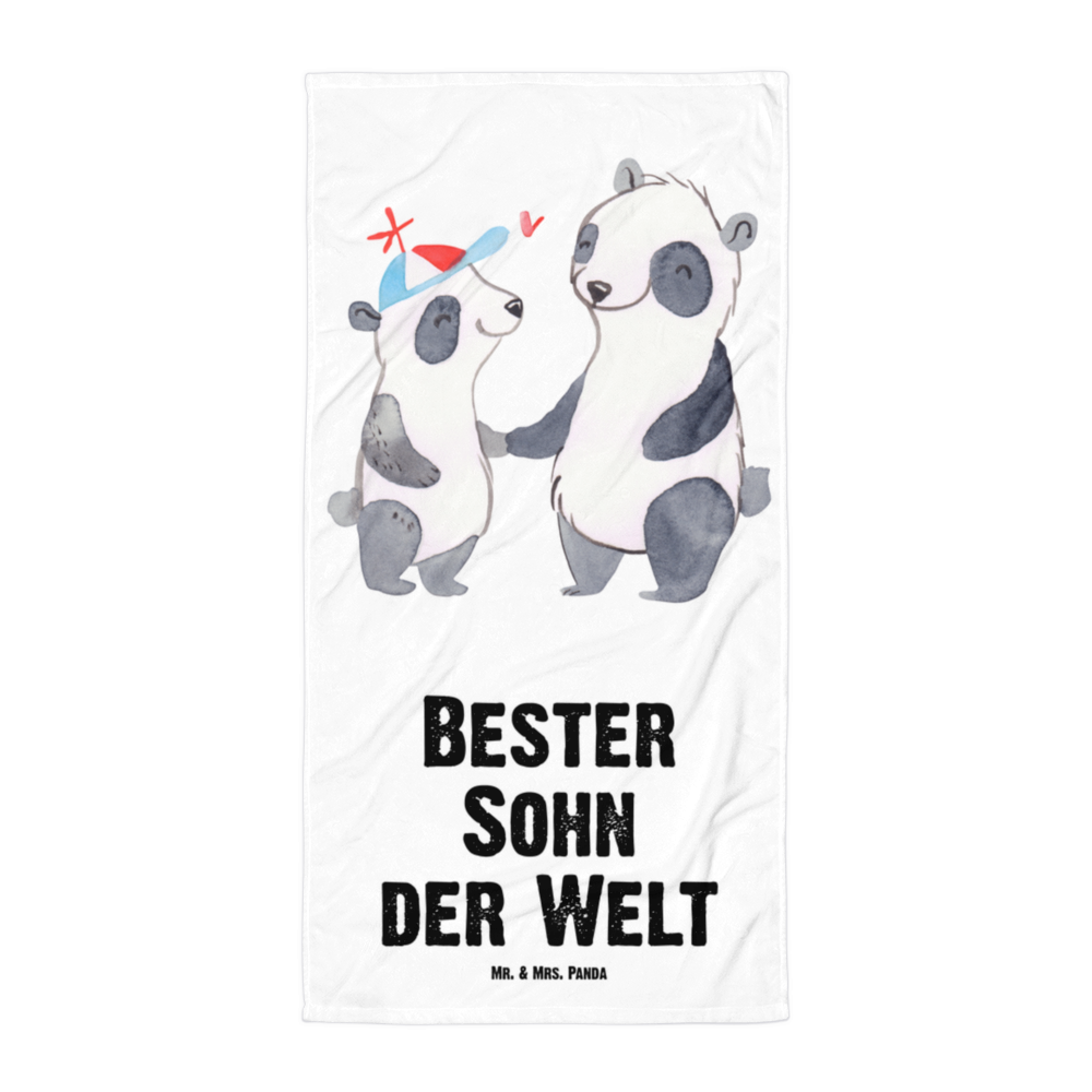 XL Badehandtuch Panda Bester Sohn der Welt Handtuch, Badetuch, Duschtuch, Strandtuch, Saunatuch, für, Dankeschön, Geschenk, Schenken, Geburtstag, Geburtstagsgeschenk, Geschenkidee, Danke, Bedanken, Mitbringsel, Freude machen, Geschenktipp, Sohn, Sohnemann, Söhnchen, Bube, Bub, Nachwuchs, Nachkomme, Kind, Familie, Vater, Belohnung