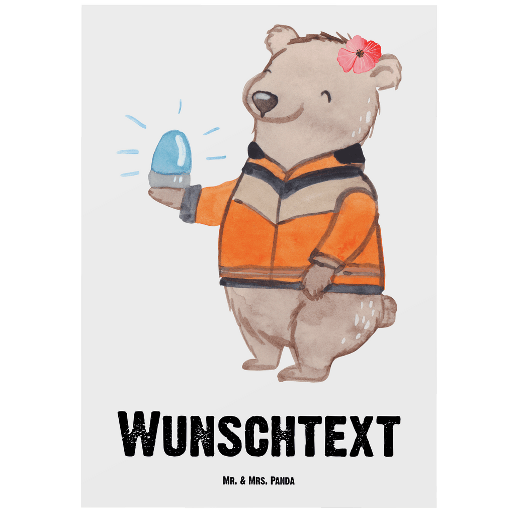 Personalisierte Postkarte Rettungswagenfahrerin mit Herz Postkarte mit Namen, Postkarte bedrucken, Postkarte mit Wunschtext, Postkarte personalisierbar, Geschenkkarte mit Namen, Grußkarte mit Namen, Karte mit Namen, Einladung mit Namen, Ansichtskarte mit Namen, Geschenkkarte mit Wunschtext, Grußkarte mit Wunschtext, Karte mit Wunschtext, Einladung mit Wunschtext, Ansichtskarte mit Wunschtext, Beruf, Ausbildung, Jubiläum, Abschied, Rente, Kollege, Kollegin, Geschenk, Schenken, Arbeitskollege, Mitarbeiter, Firma, Danke, Dankeschön