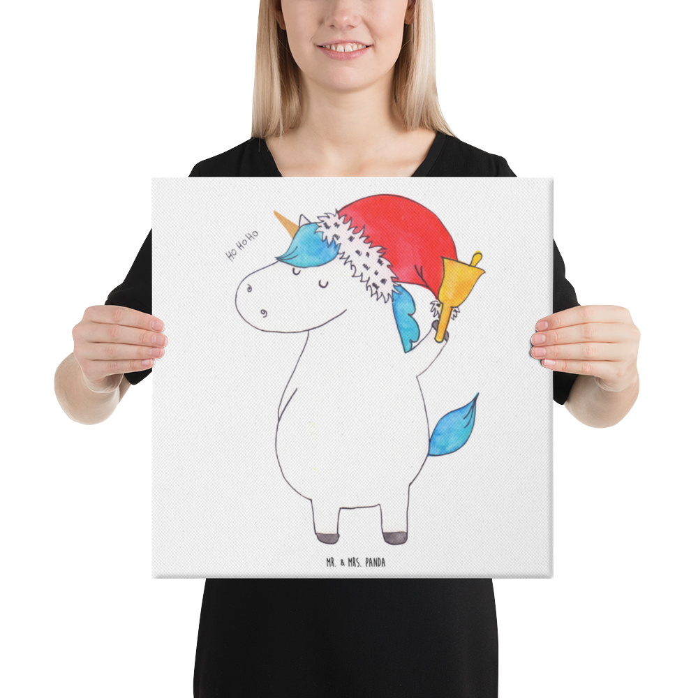 Leinwand Bild Einhorn Weihnachtsmann Leinwand, Bild, Kunstdruck, Wanddeko, Dekoration, Einhorn, Einhörner, Einhorn Deko, Pegasus, Unicorn, Gin, Schokolade, Schoki, Weihnachten, Weihnachtsmann, Nikolaus, Wunschzettel, Wunschliste, Feenstaub