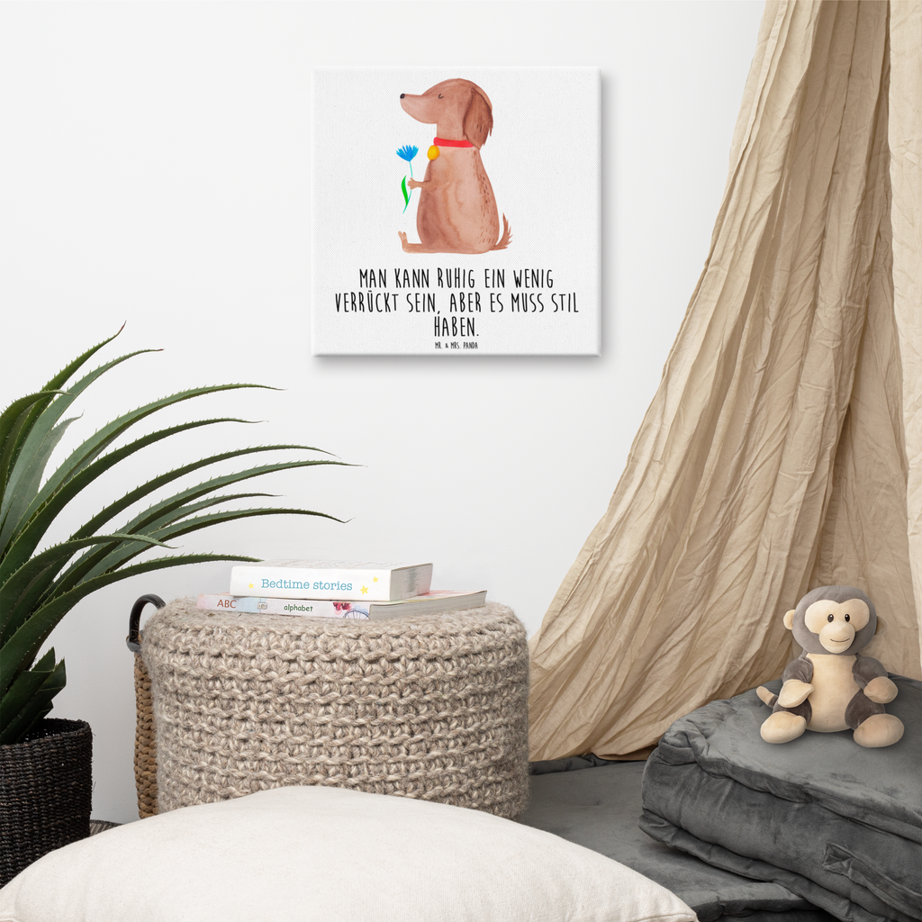 Leinwand Bild Hund Blume Leinwand, Bild, Kunstdruck, Wanddeko, Dekoration, Hund, Hundemotiv, Haustier, Hunderasse, Tierliebhaber, Hundebesitzer, Sprüche, Hunde, Frauchen, Hundeliebe