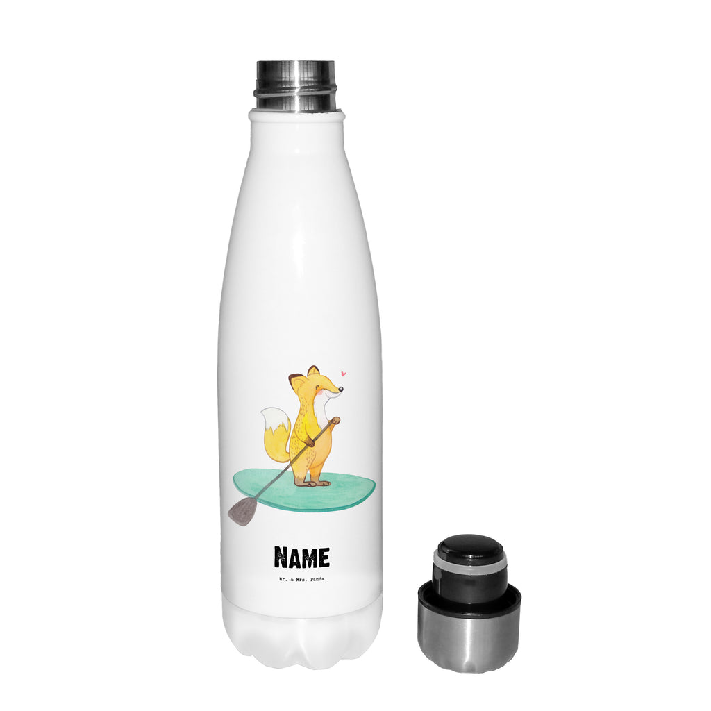 Personalisierte Thermosflasche Fuchs Stand Up Paddling Personalisierte Isolierflasche, Personalisierte Thermoflasche, Personalisierte Trinkflasche, Trinkflasche Mit Namen, Wunschname, Bedrucken, Namensflasche, Geschenk, Sport, Sportart, Hobby, Schenken, Danke, Dankeschön, Auszeichnung, Gewinn, Sportler, Stand Up Paddling, Paddle Boarding, SUB, subben, Stand up paddle