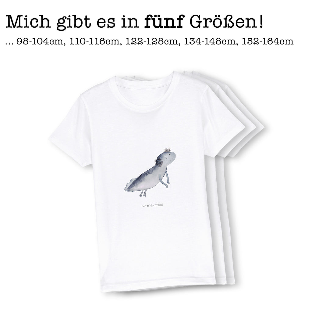 Organic Kinder T-Shirt Axolotl Schwimmen Kinder T-Shirt, Kinder T-Shirt Mädchen, Kinder T-Shirt Jungen, Axolotl, Molch, Axolot, Schwanzlurch, Lurch, Lurche, Problem, Probleme, Lösungen, Motivation