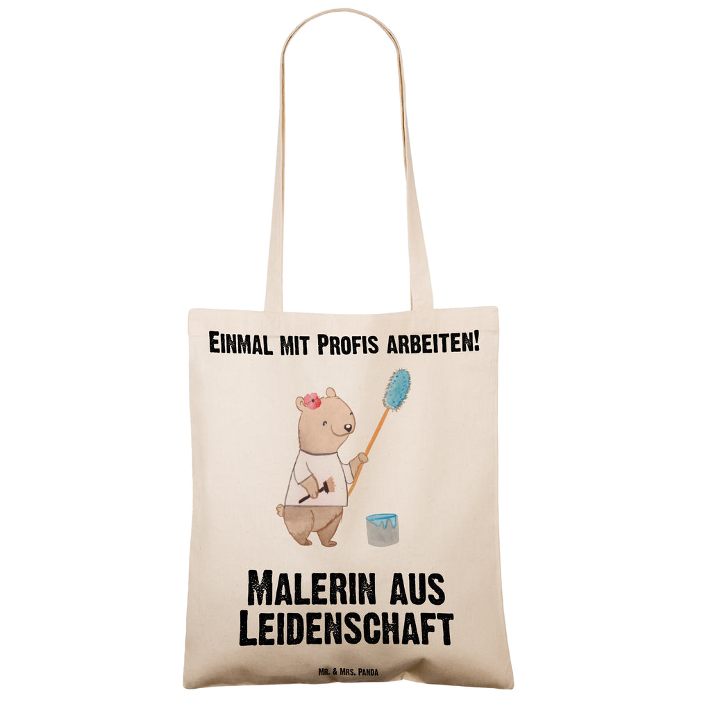 Tragetasche Malerin aus Leidenschaft Beuteltasche, Beutel, Einkaufstasche, Jutebeutel, Stoffbeutel, Tasche, Shopper, Umhängetasche, Strandtasche, Schultertasche, Stofftasche, Tragetasche, Badetasche, Jutetasche, Einkaufstüte, Laptoptasche, Beruf, Ausbildung, Jubiläum, Abschied, Rente, Kollege, Kollegin, Geschenk, Schenken, Arbeitskollege, Mitarbeiter, Firma, Danke, Dankeschön, Maler, Malermeisterin, Gesellenprüfung, Meisterprüfung, Malerbetrieb