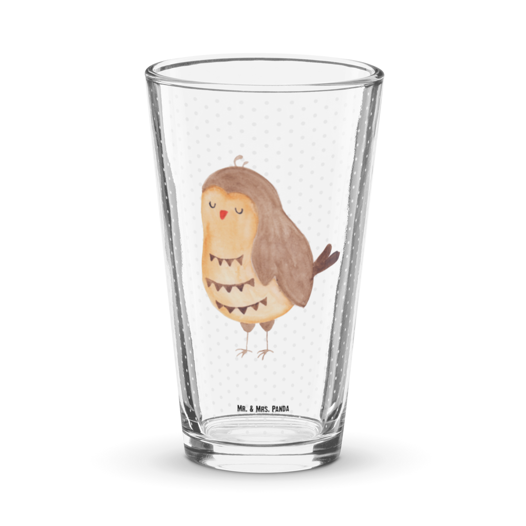 Premium Trinkglas Eule Zufrieden Trinkglas, Glas, Pint Glas, Bierglas, Cocktail Glas, Wasserglas, Eule, Eule Spruch, Eule deko, Owl, Liebe Spruch, Romantisch, Wortspiel lustig, Spruch schön, Geschenk Hochzeitstag