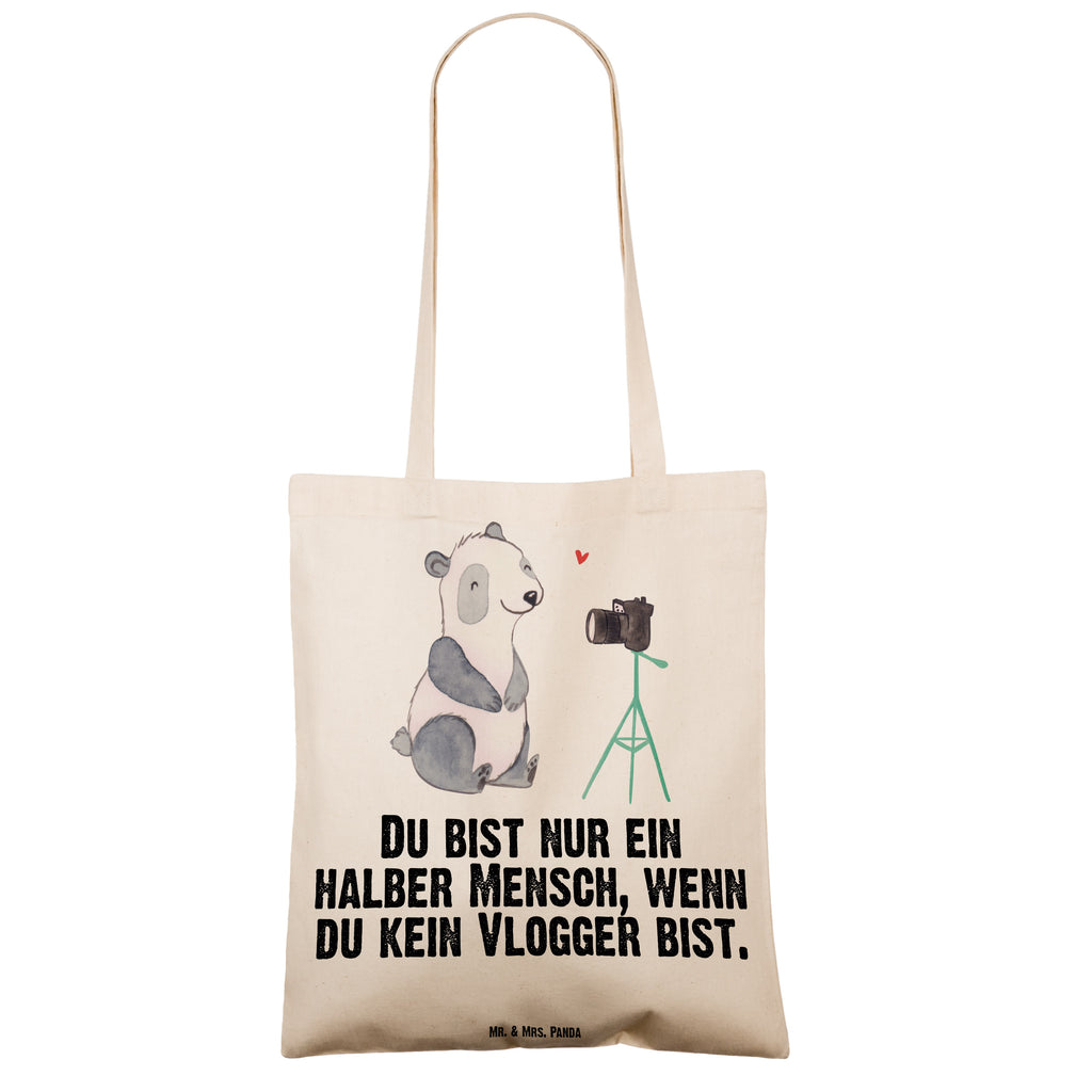 Tragetasche Vlogger mit Herz Beuteltasche, Beutel, Einkaufstasche, Jutebeutel, Stoffbeutel, Tasche, Shopper, Umhängetasche, Strandtasche, Schultertasche, Stofftasche, Tragetasche, Badetasche, Jutetasche, Einkaufstüte, Laptoptasche, Beruf, Ausbildung, Jubiläum, Abschied, Rente, Kollege, Kollegin, Geschenk, Schenken, Arbeitskollege, Mitarbeiter, Firma, Danke, Dankeschön