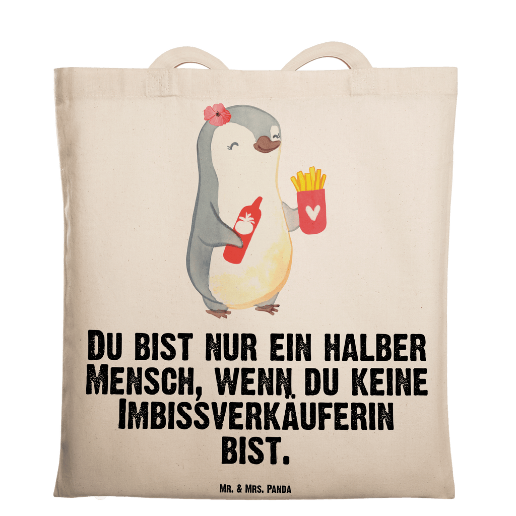 Tragetasche Imbissverkäuferin mit Herz Beuteltasche, Beutel, Einkaufstasche, Jutebeutel, Stoffbeutel, Tasche, Shopper, Umhängetasche, Strandtasche, Schultertasche, Stofftasche, Tragetasche, Badetasche, Jutetasche, Einkaufstüte, Laptoptasche, Beruf, Ausbildung, Jubiläum, Abschied, Rente, Kollege, Kollegin, Geschenk, Schenken, Arbeitskollege, Mitarbeiter, Firma, Danke, Dankeschön, Imbissbesitzerin, Imibissverkäuferin, Pommesverkäuferin