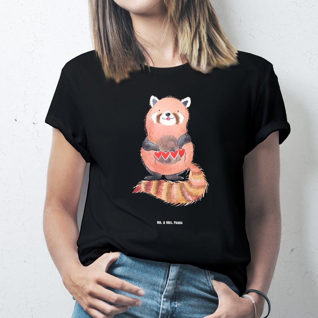 T-Shirt Standard Roter Panda T-Shirt, Shirt, Tshirt, Lustiges T-Shirt, T-Shirt mit Spruch, Party, Junggesellenabschied, Jubiläum, Geburstag, Herrn, Damen, Männer, Frauen, Schlafshirt, Nachthemd, Sprüche, Tiermotive, Gute Laune, lustige Sprüche, Tiere, Panda, Liebe, Rot, Herz, Liebling, Lieblingsmensch