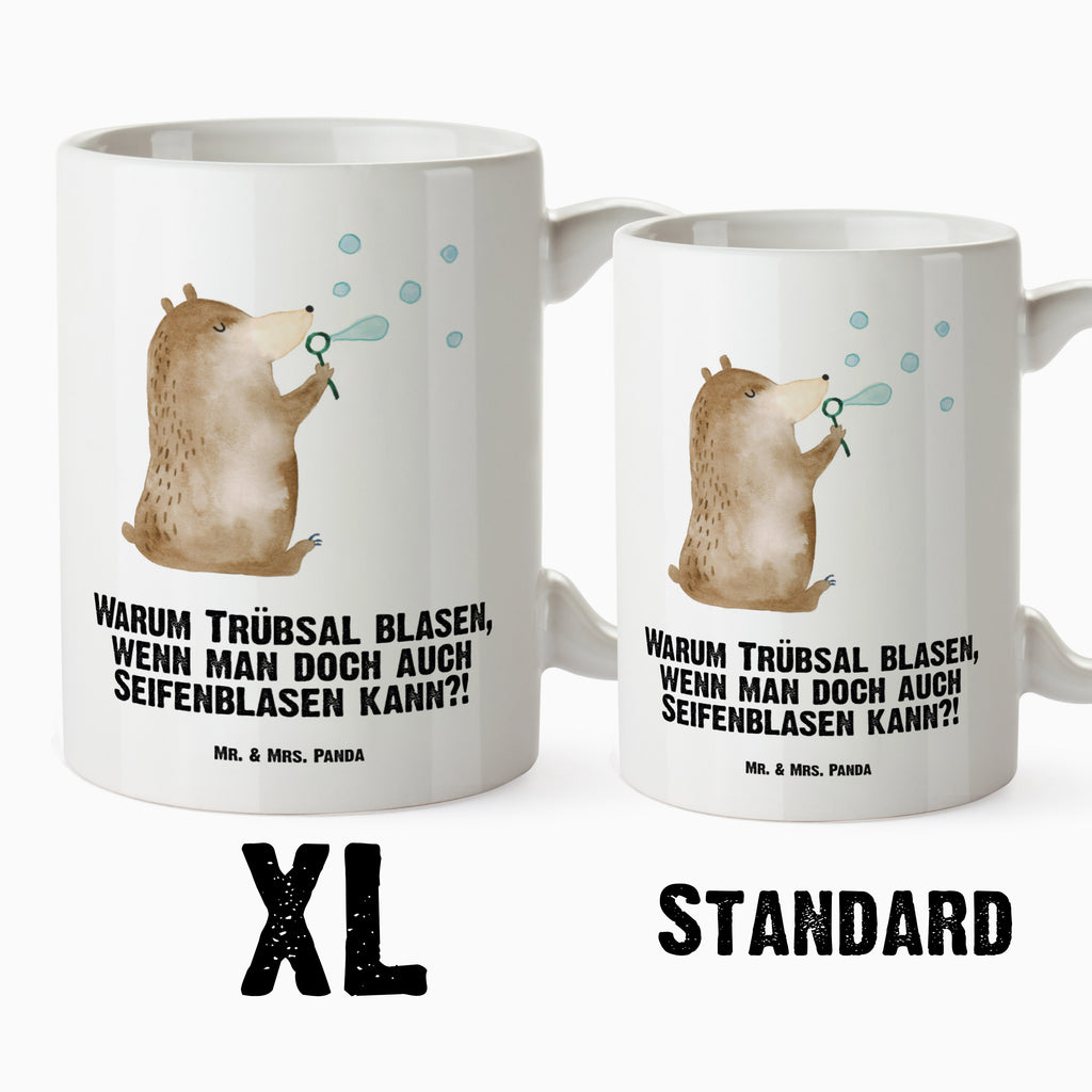 XL Tasse Bär Seifenblasen XL Tasse, Große Tasse, Grosse Kaffeetasse, XL Becher, XL Teetasse, spülmaschinenfest, Jumbo Tasse, Groß, Bär, Teddy, Teddybär, Seifenblasen Bär Lustig Sein Glücklich Traurig Happy