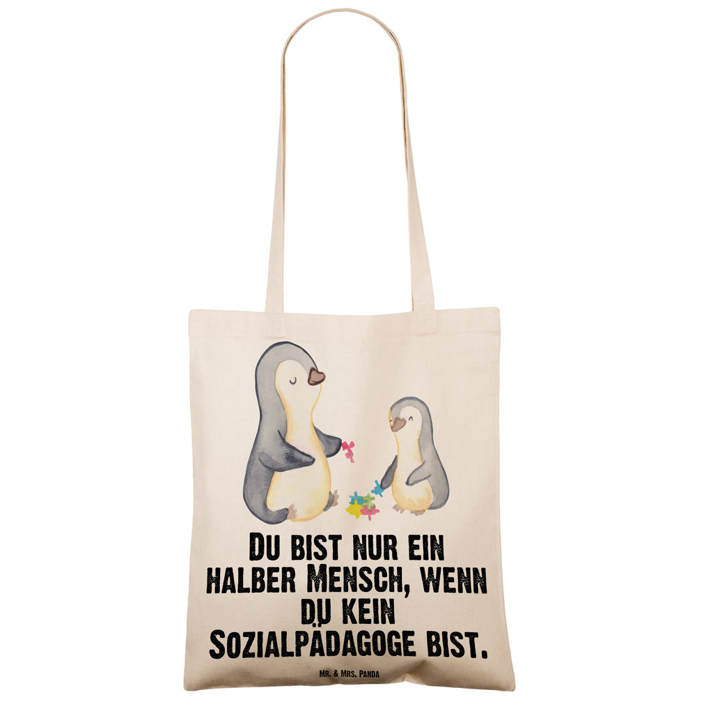 Tragetasche Sozialpädagoge mit Herz Beuteltasche, Beutel, Einkaufstasche, Jutebeutel, Stoffbeutel, Tasche, Shopper, Umhängetasche, Strandtasche, Schultertasche, Stofftasche, Tragetasche, Badetasche, Jutetasche, Einkaufstüte, Laptoptasche, Beruf, Ausbildung, Jubiläum, Abschied, Rente, Kollege, Kollegin, Geschenk, Schenken, Arbeitskollege, Mitarbeiter, Firma, Danke, Dankeschön