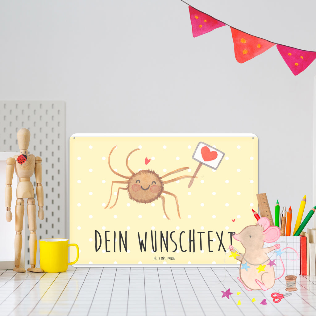 Personalisiertes Blechschild Spinne Agathe Motivation Blechschild, Metallschild, Geschenk Schild, Schild, Magnet-Metall-Schild, Deko Schild, Wandschild, Wand-Dekoration, Türschild, Spinne Agathe, Spinne, Agathe, Videos, Merchandise, Motivation, Glück, Liebe, Vertrauen, Dankeschön