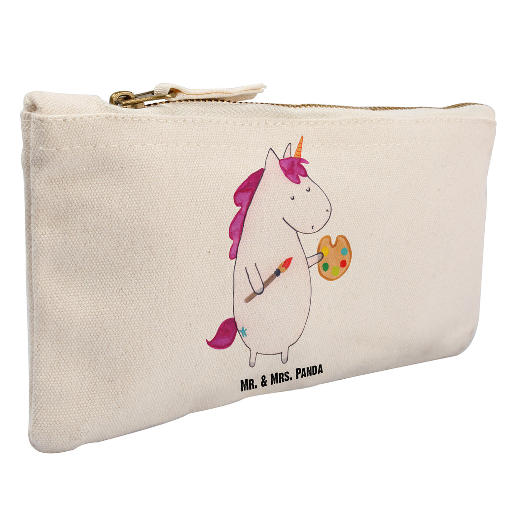 Schminktasche Einhorn Künstler Schminktasche, Kosmetiktasche, Kosmetikbeutel, Stiftemäppchen, Etui, Federmappe, Makeup, XXL, Schminketui, Kosmetiketui, Schlamperetui, Einhorn, Einhörner, Einhorn Deko, Pegasus, Unicorn, Englisch, Künstler, Artist, Malen, Zeichnen, Welt, Farbe, Stift, Pinsel, Geschenk, Maler