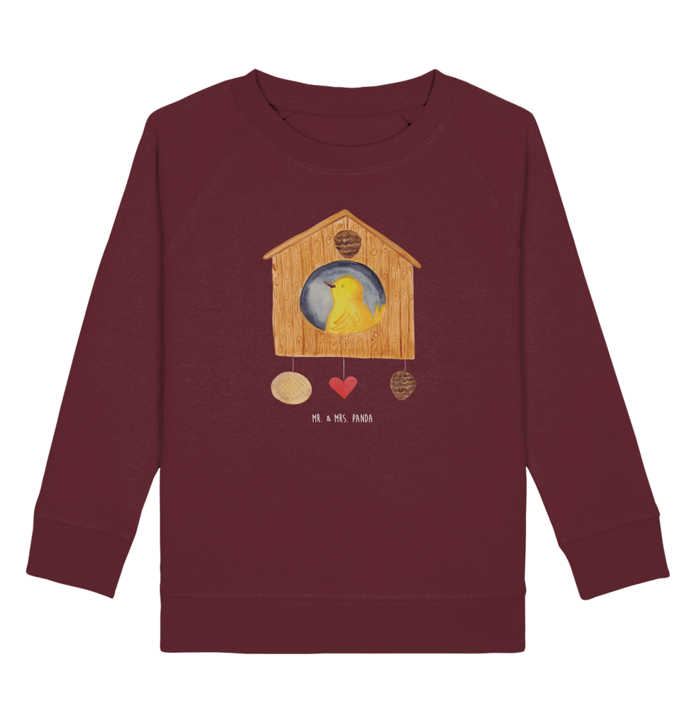 Organic Kinder Pullover Vogelhaus Kinder Pullover, Kinder Sweatshirt, Jungen, Mädchen, Tiermotive, Gute Laune, lustige Sprüche, Tiere, Vogel, Vögel, Vogelhaus, Vogelhäuschen, Home sweet home, Zuhause, Nest, Eigenheim, Familie, Wohnung, Haus, unser Haus, Lieblingsort, Castle