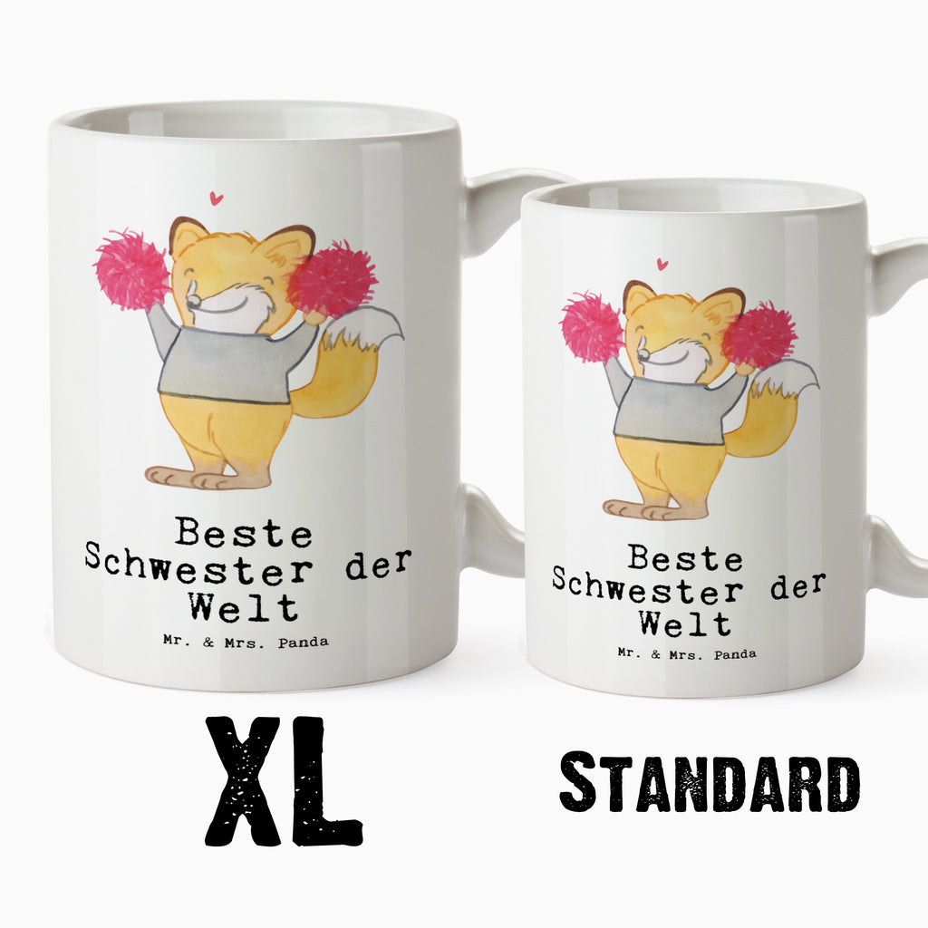 XL Tasse Fuchs Beste Schwester der Welt XL Tasse, Große Tasse, Grosse Kaffeetasse, XL Becher, XL Teetasse, spülmaschinenfest, Jumbo Tasse, Groß, für, Dankeschön, Geschenk, Schenken, Geburtstag, Geburtstagsgeschenk, Geschenkidee, Danke, Bedanken, Mitbringsel, Freude machen, Geschenktipp, Schwester, Geschwister, Schwesterherz, Sister, Familie, Kleinigkeit, Beste, Tochter