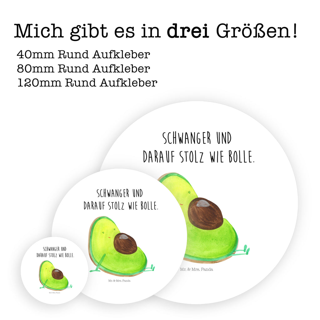 Rund Aufkleber Avocado schwanger Sticker, Aufkleber, Etikett, Avocado, Veggie, Vegan, Gesund, schwanger, Schwangerschaft, Babyparty, Babyshower