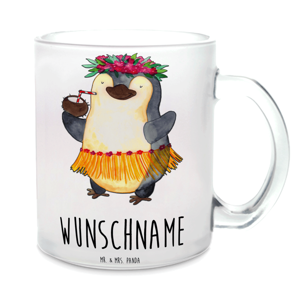 Personalisierte Teetasse Pinguin Kokosnuss Personalisierte Teetasse, Personalisiertes Teeglas, Personalisierter Teebecher, Personalisierte Glas Teetasse, Personalisierte Teetasse aus Glas, Teetasse mit Namen, Teeglas mit Namen, Teebecher mit Namen, Glas Teetasse mit Namen, Teetasse aus Glas mit Namen, Teetasse Wunschname, Teetasse selbst gestalten., Pinguin, Aloha, Hawaii, Urlaub, Kokosnuss, Pinguine