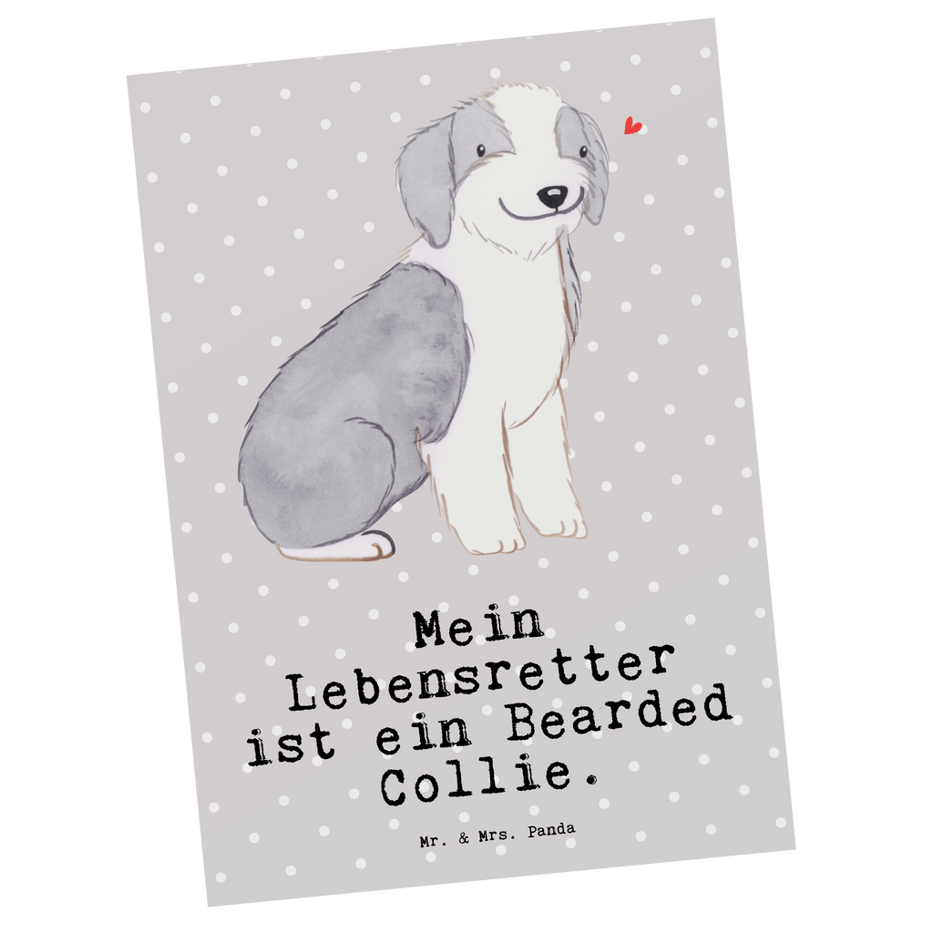 Postkarte Bearded Collie Lebensretter Postkarte, Karte, Geschenkkarte, Grußkarte, Einladung, Ansichtskarte, Geburtstagskarte, Einladungskarte, Dankeskarte, Ansichtskarten, Einladung Geburtstag, Einladungskarten Geburtstag, Hund, Hunderasse, Rassehund, Hundebesitzer, Geschenk, Tierfreund, Schenken, Welpe, Bearded Collie, britischer Hütehund