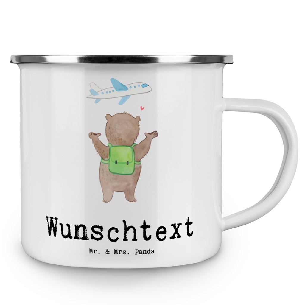 Personalisierte Emaille Tasse Bär Reisen Emaille Tasse personalisiert, Emaille Tasse mit Namen, Campingtasse personalisiert, Namenstasse, Campingtasse bedrucken, Campinggeschirr personalsisert, tasse mit namen, personalisierte tassen, personalisierte tasse, tasse selbst gestalten, tasse bedrucken, tassen bedrucken, Geschenk, Sport, Sportart, Hobby, Schenken, Danke, Dankeschön, Auszeichnung, Gewinn, Sportler, Reisen, Weltreise, Urlaub, Urlaube, Auslandsjahr, Austauschjahr, Schüleraustausch, Reisegruppe, Reiseveranstalter, Reisebüro