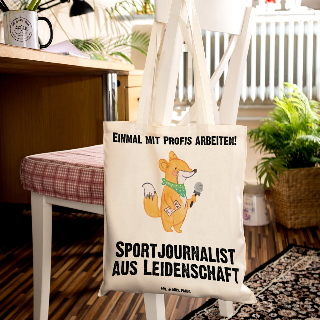 Tragetasche Sportjournalist aus Leidenschaft Beuteltasche, Beutel, Einkaufstasche, Jutebeutel, Stoffbeutel, Beruf, Ausbildung, Jubiläum, Abschied, Rente, Kollege, Kollegin, Geschenk, Schenken, Arbeitskollege, Mitarbeiter, Firma, Danke, Dankeschön, Sportjournalist, Journalist, Reporter, Redakteur, Pressebüro, Studium