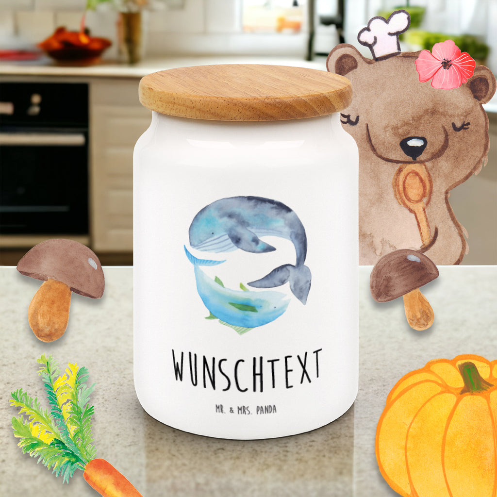 Personalisierte Vorratsdose Walfisch & Thunfisch Personalisierte Vorratsdose, Personalisierte Keksdose, Personalisierte Keramikdose, Personalisierte Leckerlidose, Personalisierte Dose, Personalisierter Vorratsbehälter, Personalisierte Aufbewahrungsdose, Tiermotive, Gute Laune, lustige Sprüche, Tiere, Wal, Wahl, Tunfisch, Wortwitz lustig, Spruch lustig, Flachwitz, Witz, Spruch des Tages, Flachwitz Geschenk