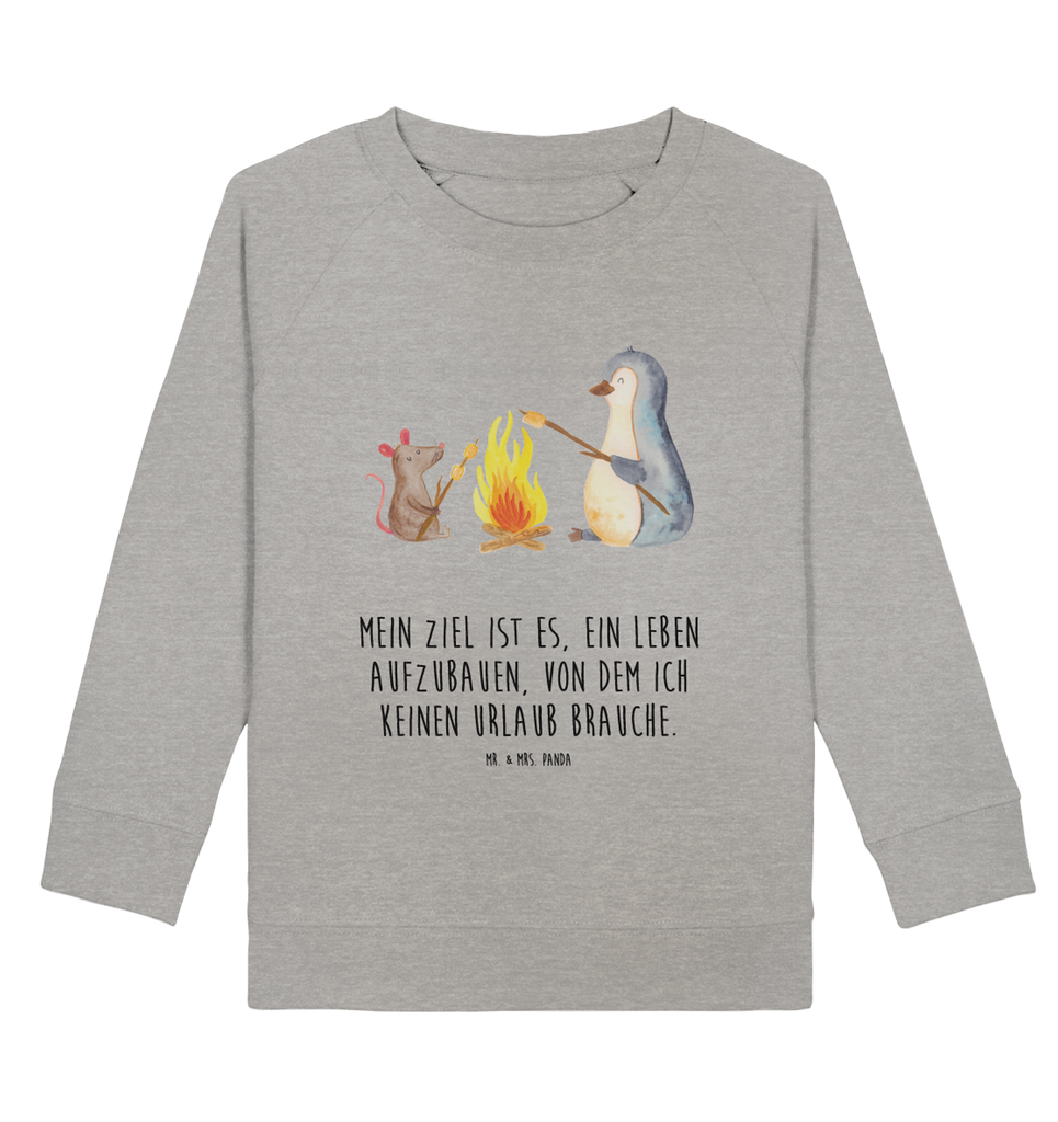 Organic Kinder Pullover Pinguin Lagerfeuer Kinder Pullover, Kinder Sweatshirt, Jungen, Mädchen, Pinguin, Maus, Pinguine, Lagerfeuer, Leben, Arbeit, Job, Motivation, Büro, Büroalltag, Lebensspruch, Lebensmotivation, Neustart, Liebe, grillen, Feuer, Marshmallows