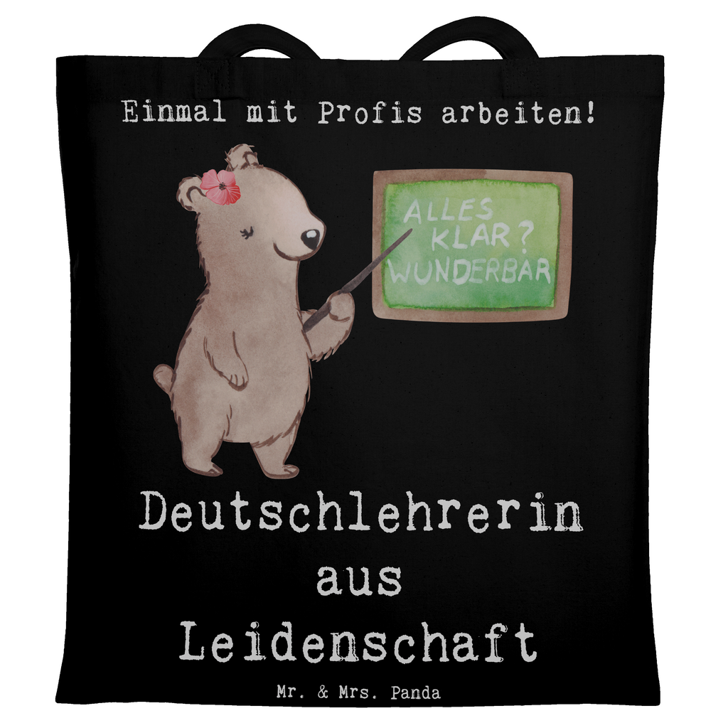 Tragetasche Deutschlehrerin aus Leidenschaft Beuteltasche, Beutel, Einkaufstasche, Jutebeutel, Stoffbeutel, Tasche, Shopper, Umhängetasche, Strandtasche, Schultertasche, Stofftasche, Tragetasche, Badetasche, Jutetasche, Einkaufstüte, Laptoptasche, Beruf, Ausbildung, Jubiläum, Abschied, Rente, Kollege, Kollegin, Geschenk, Schenken, Arbeitskollege, Mitarbeiter, Firma, Danke, Dankeschön, Deutschlehrerin, Deutschunterricht, Schule, Grundschule