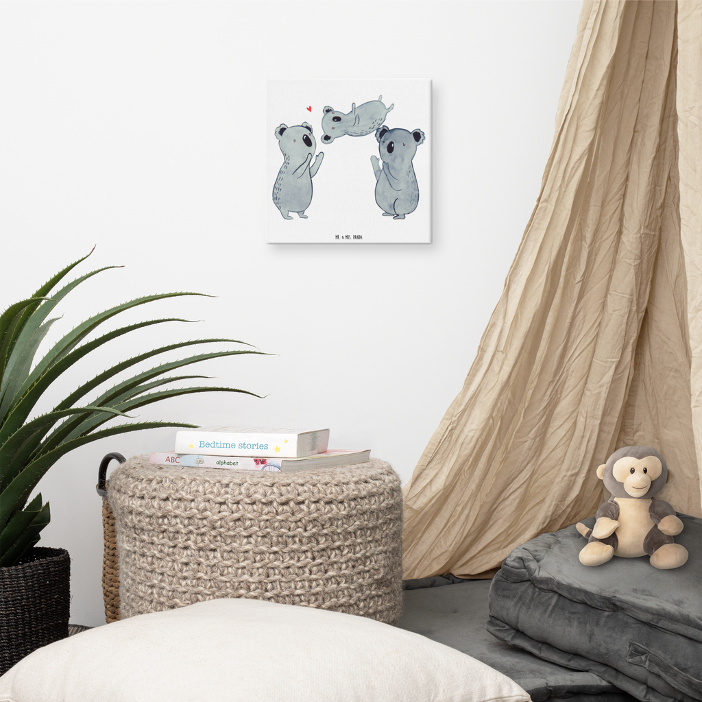 Leinwand Bild Koala Feiern Sich Leinwand, Bild, Kunstdruck, Wanddeko, Dekoration, Geburtstag, Geburtstagsgeschenk, Geschenk, Koala, Familie, Kind, Eltern, Herz, Liebe