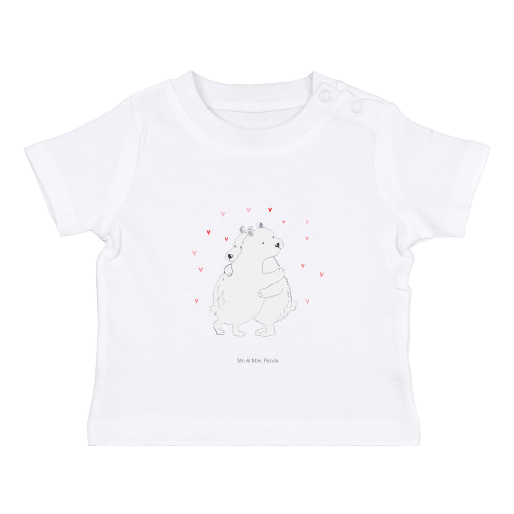 Organic Baby Shirt Eisbär Umarmen Baby T-Shirt, Jungen Baby T-Shirt, Mädchen Baby T-Shirt, Shirt, Tiermotive, Gute Laune, lustige Sprüche, Tiere